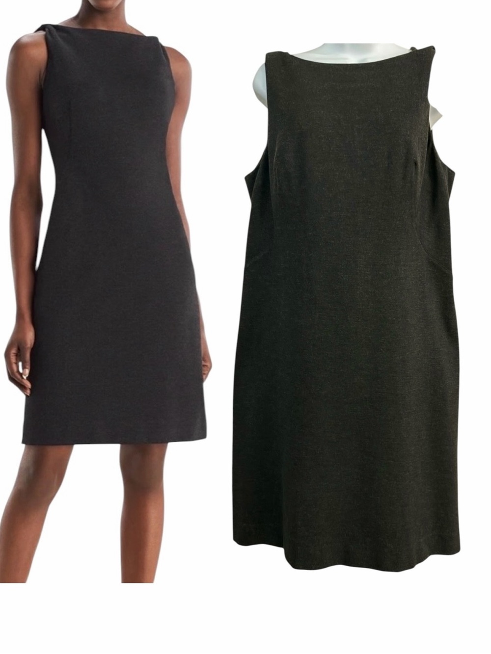 MM. Lafleur The Lydia Black Sleeveless Sheath Dress Size 14 Office Tailored